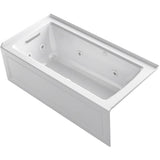 Kohler - Archer 60'' x 30'' alcove Heated BubbleMassageE air bath and whirlpool, left drain - White
