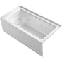 Kohler - Archer 60'' x 30'' alcove Heated BubbleMassageE air bath and whirlpool, right drain - White