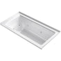 Kohler - Archer 60'' x 30'' alcove Heated BubbleMassageE air bath and whirlpool, right drain - White