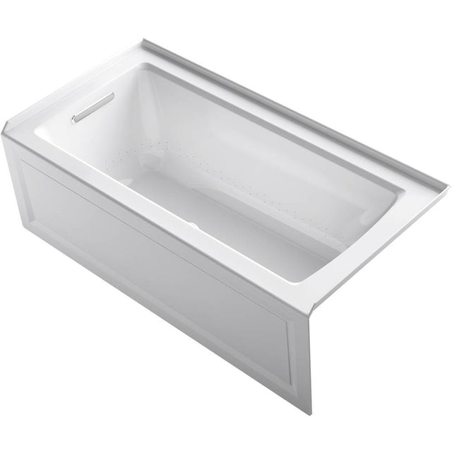 Kohler - Archer 60'' x 30'' alcove Heated BubbleMassageE air bath with Bask heated surface, left drain - White
