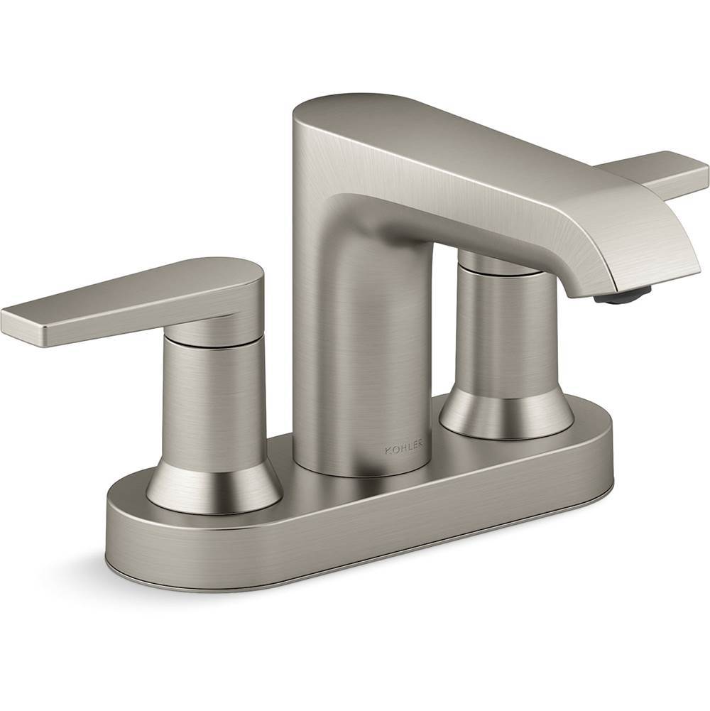 Kohler - Hint Centerset bathroom sink faucet, 1.2 gpm - Vibrant Brushed Nickel
