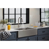 Simplice Touchless pull-down kitchen sink faucet with three-function sprayhead