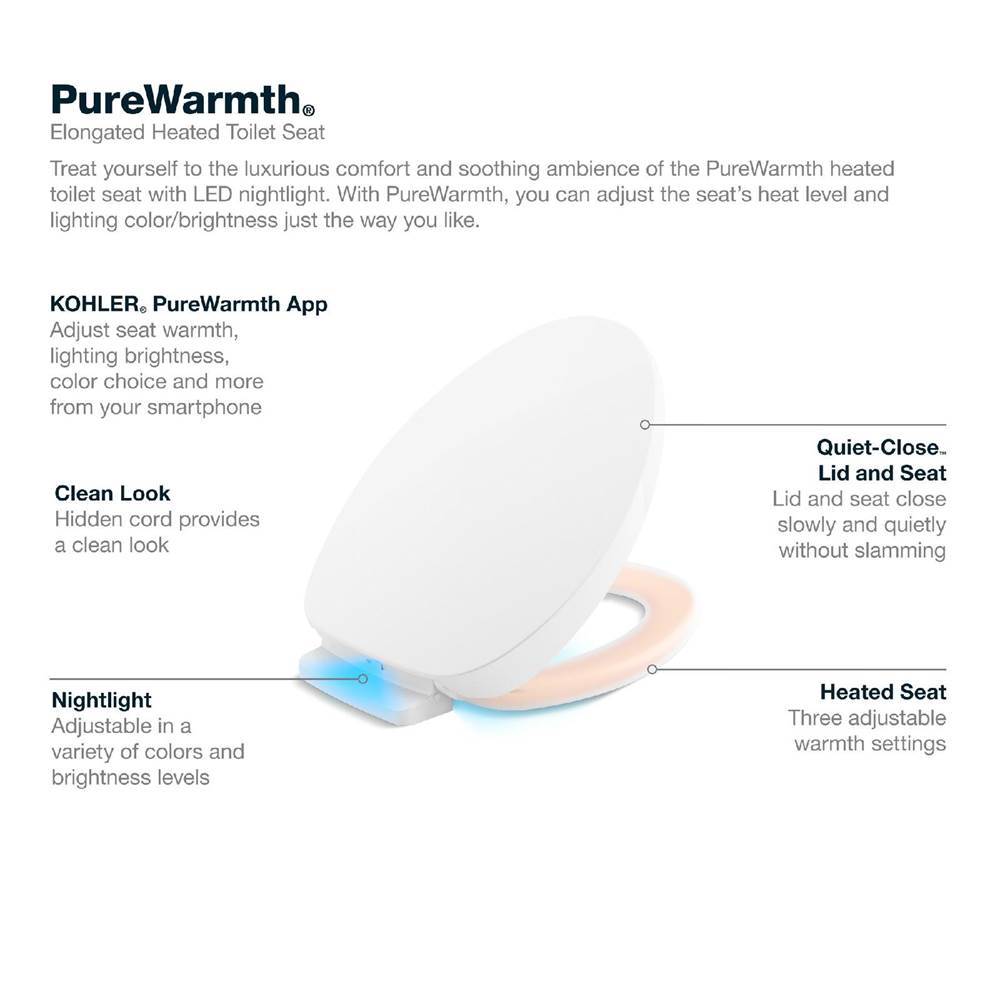 PureWarmth Heated Quiet-CloseE elongated toilet seat