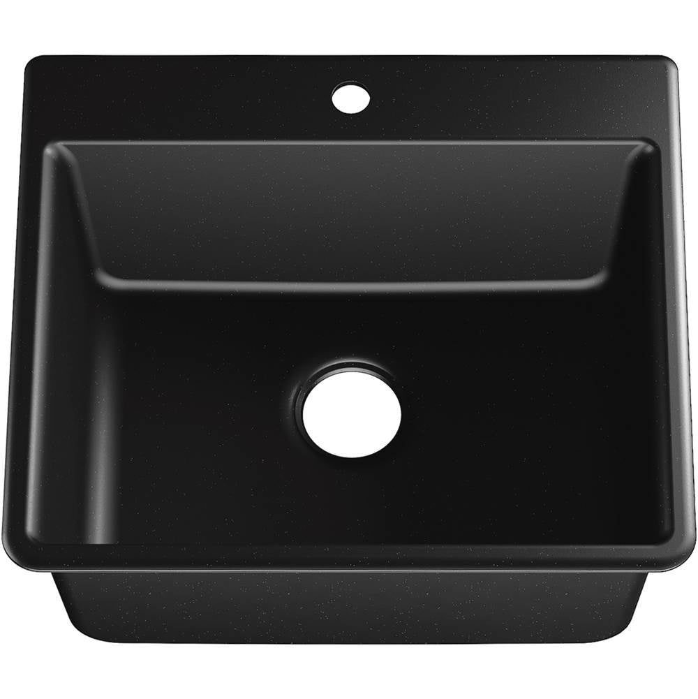 Kennon 25'' top-/undermount single-bowl kitchen sink