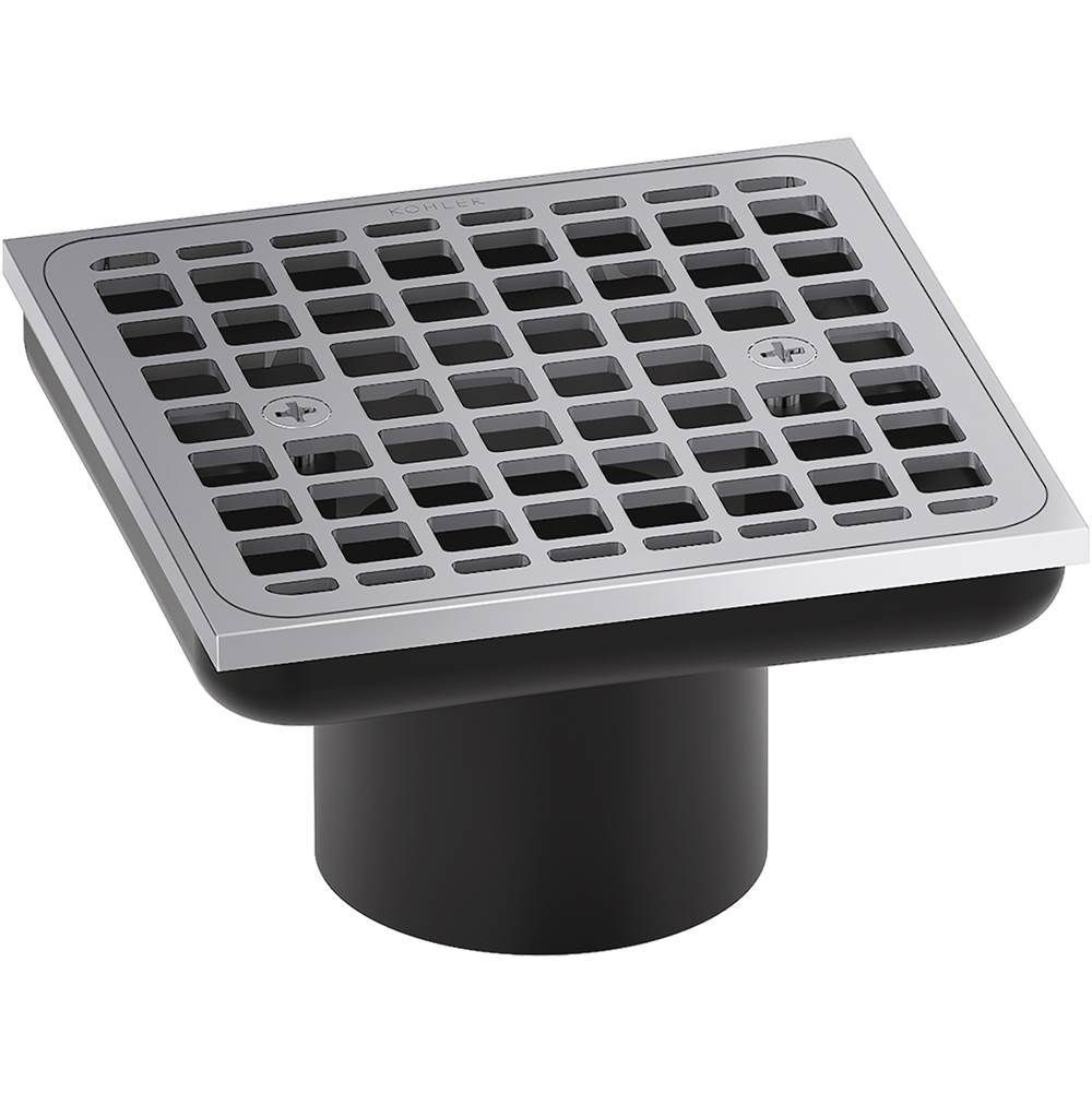 Kohler - Clearflo Square brass tile-in shower drain (drain body not included) - Polished Chrome