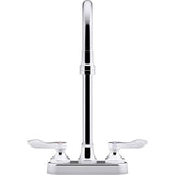 Triton Bowe 1.0 gpm centerset bathroom sink faucet with laminar flow, gooseneck spout and lever handles, drain not included