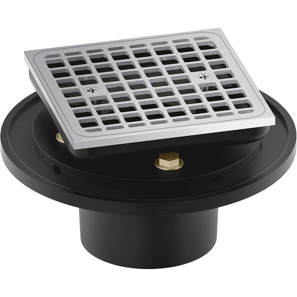 Kohler - Clearflo Square brass tile-in shower drain - Polished Chrome