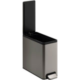 2.5-gallon slim step trash can