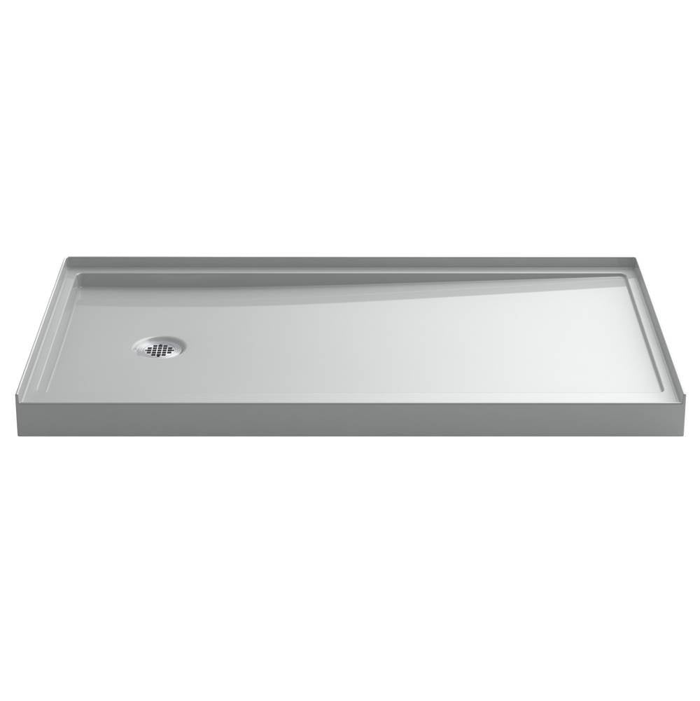 Kohler - Rely 60-in x 32-in Single-Threshold Shower Base with Left-Hand Drain, Ice Grey
