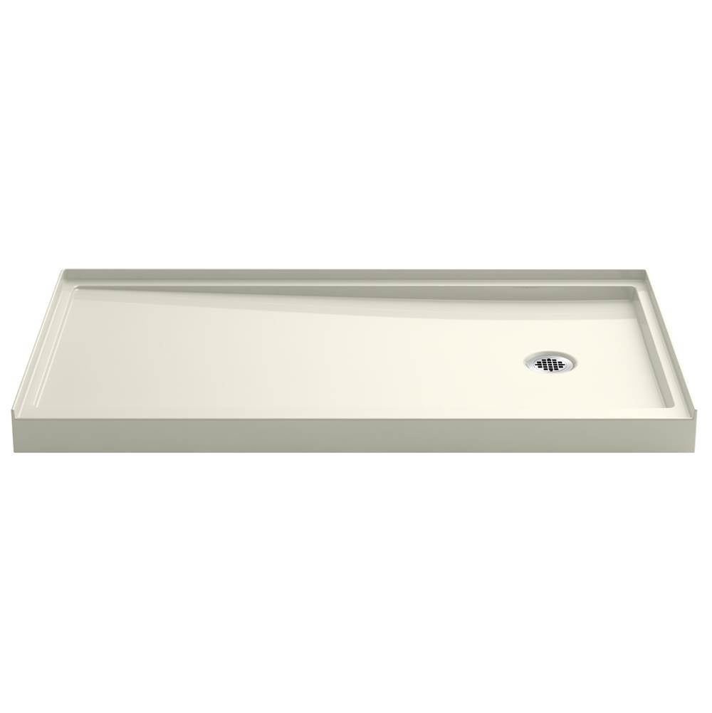Kohler - Rely 60'' x 32'' alcove shower base, right drain - Biscuit