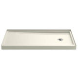 Kohler - Rely 60'' x 32'' alcove shower base, right drain - Biscuit