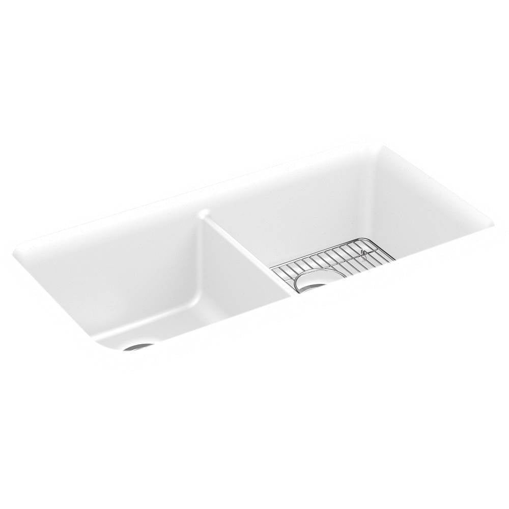 Kohler - Cairn 33-1/2'' undermount double-bowl kitchen sink - Matte White