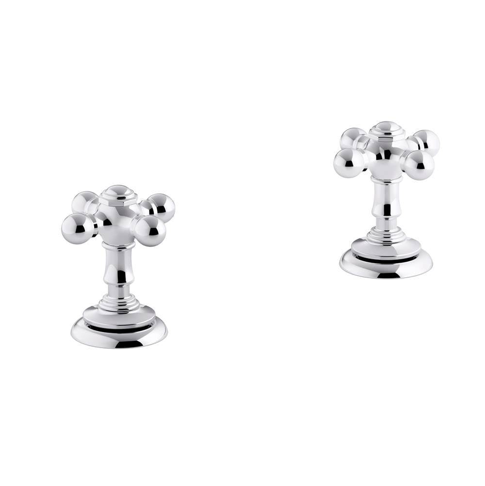 Kohler - Artifacts Deck-mount bath faucet handle trim with Cross design - Polished Chrome