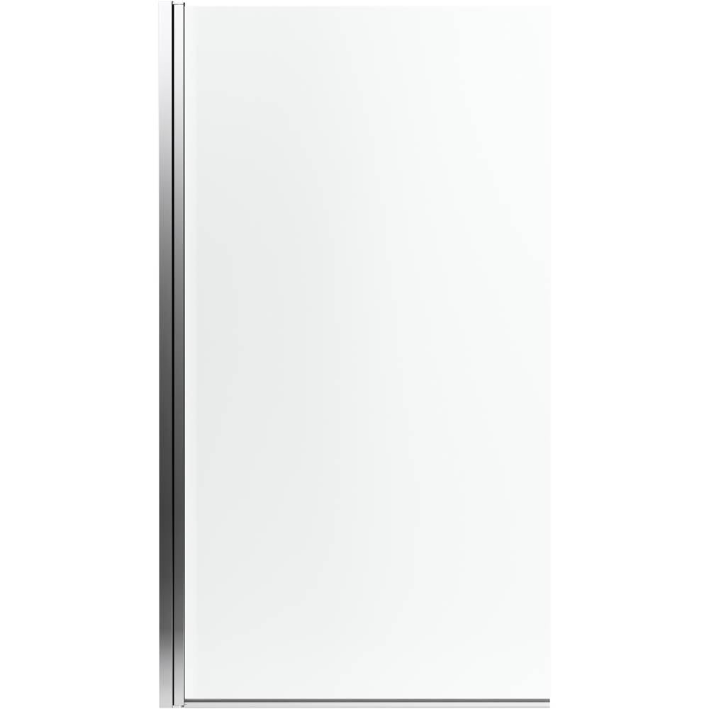 Aerie Bath screen, 56-15/16'' x 32'' W with 1/4'' thick Crystal Clear glass and square corner