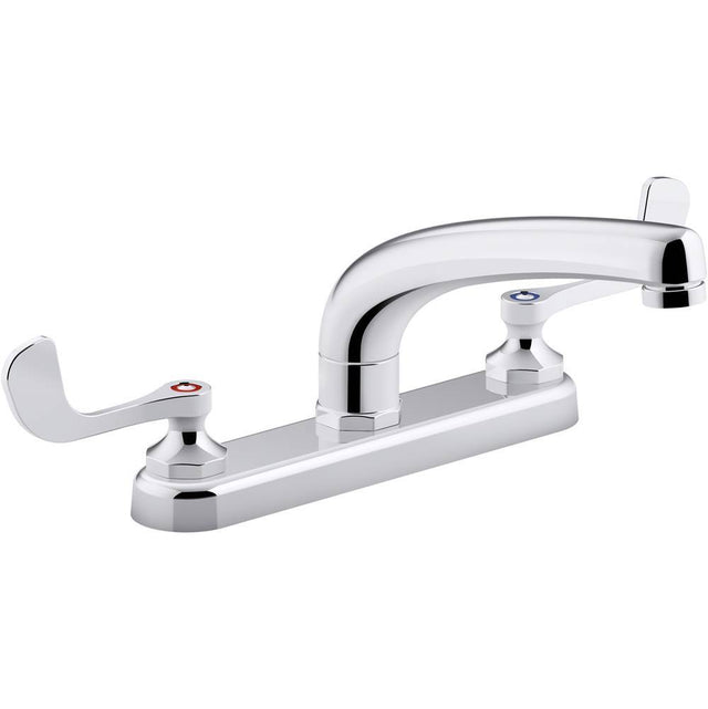 Kohler - Triton Bowe 1.5 gpm kitchen sink faucet with 8-3/16'' swing spout, aerated flow and wristblade handles - Polished Chrome