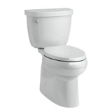 Kohler - Cimarron Two-piece elongated toilet with skirted trapway, 1.28 gpf - Ice Grey