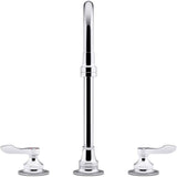 Triton Bowe 1.0 gpm widespread bathroom sink faucet with aerated flow, gooseneck spout and lever handles, drain not included