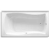Mariposa 66'' x 36'' alcove Heated BubbleMassageE air bath with Bask heated surface and right-hand drain