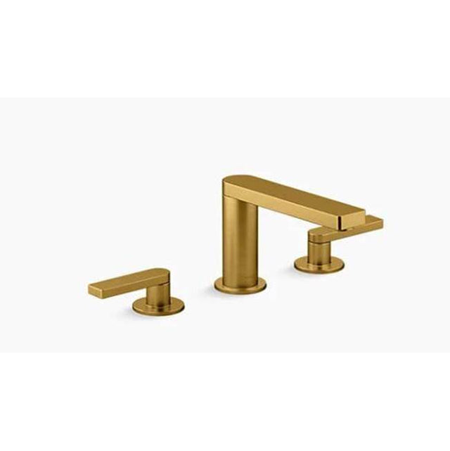Kohler - Composed Widespread bathroom sink faucet with Lever handles, 1.2 gpm - Vibrant Brushed Moderne Brass