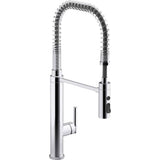 Kohler - Purist Semi-professional kitchen sink faucet with three-function sprayhead - Polished Chrome