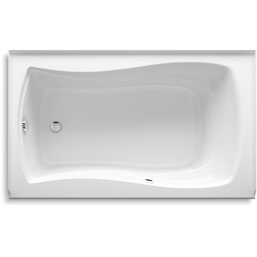 Mariposa 60'' x 36'' alcove Heated BubbleMassageE air bath, left drain