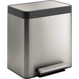 Kohler - 8-gallon stainless steel step trash can - Stainless Steel