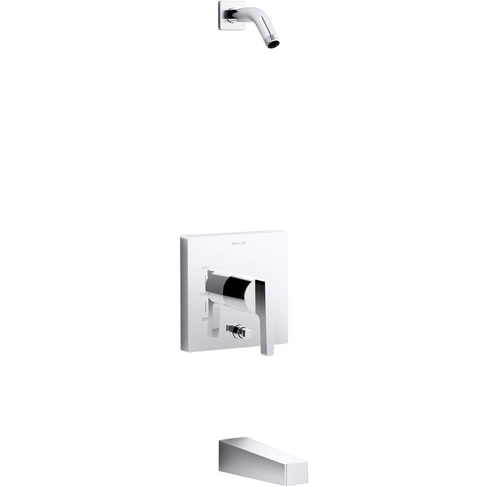 Kohler - Honesty Rite-Temp bath and shower trim kit with push-button diverter, without showerhead - Polished Chrome