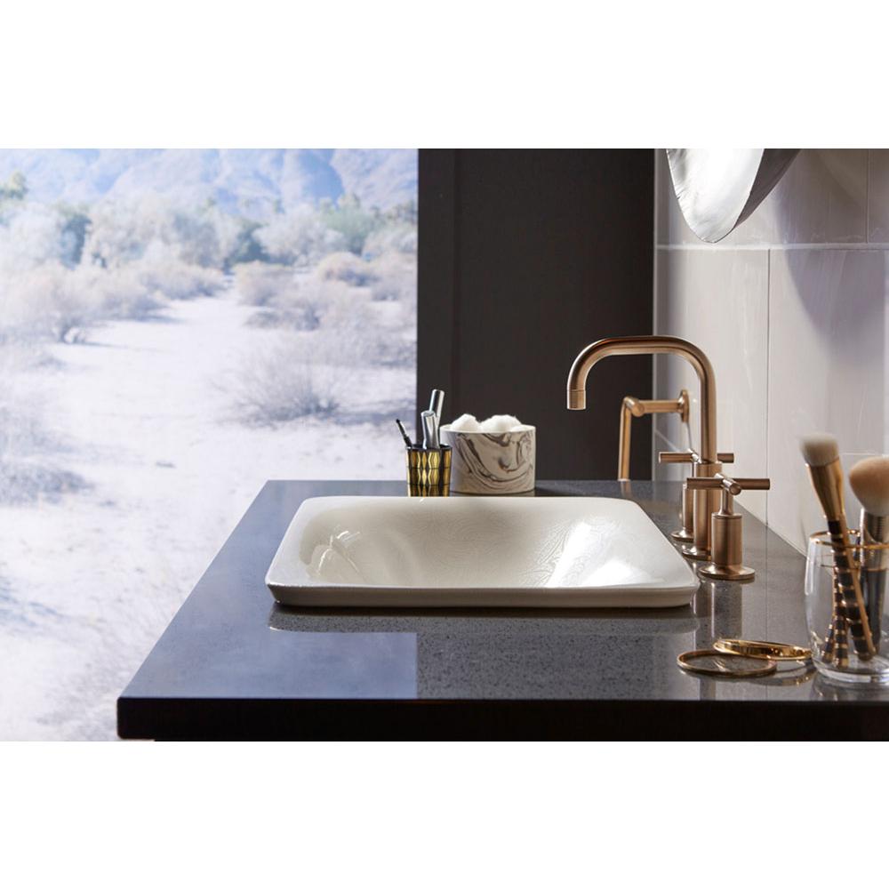 SartorialE Paisley Carillon 21'' rectangular drop-in bathroom sink, no overflow