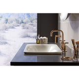 SartorialE Paisley Carillon 21'' rectangular drop-in bathroom sink, no overflow
