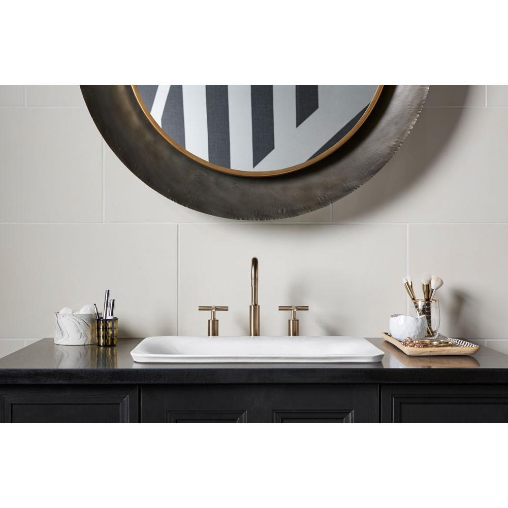 SartorialE Paisley Carillon 21'' rectangular drop-in bathroom sink, no overflow
