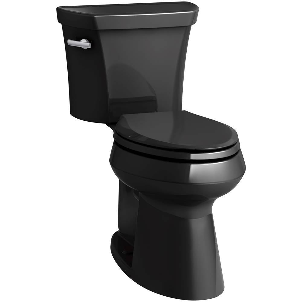 Kohler - Highline Two-piece elongated toilet with concealed trapway, 1.28 gpf - Black