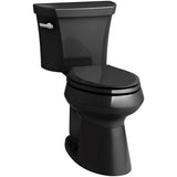 Kohler - Highline Two-piece elongated toilet with concealed trapway, 1.28 gpf - Black