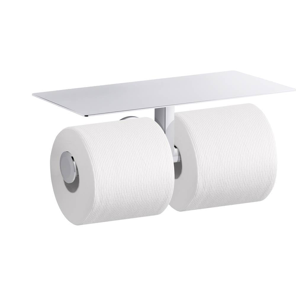 Kohler - Components Covered double toilet paper holder - Polished Chrome