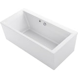 Kohler - Stargaze 72'' x 36'' freestanding bath with Bask heated surface and straight shroud - White