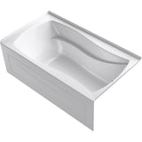 Kohler - Mariposa 66'' x 36'' alcove Heated BubbleMassageE air bath, right drain - White