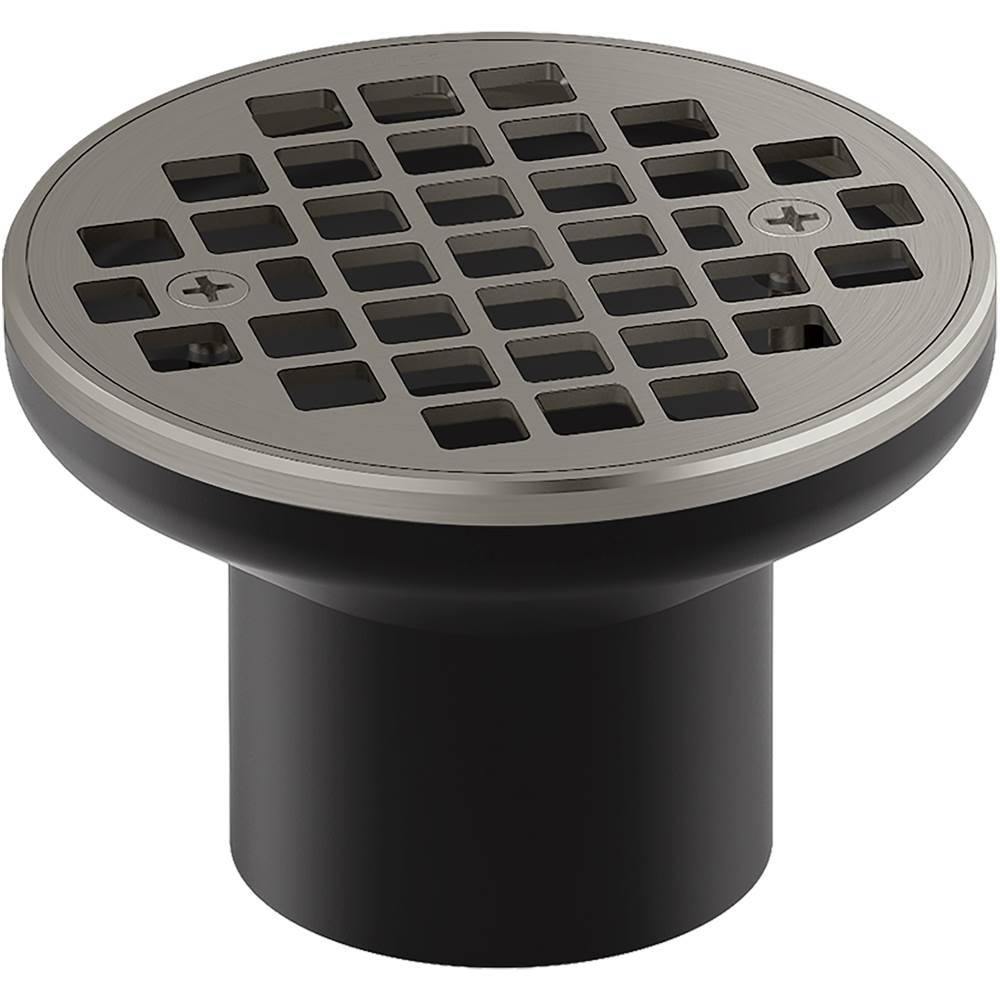 Kohler - Clearflo Round brass tile-in shower drain (drain body not included) - Vibrant Brushed Nickel