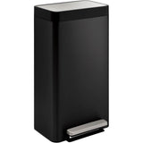 Kohler - 8-gallon loft stainless steel step trash can - Black Stainless