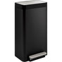 Kohler - 8-gallon loft stainless steel step trash can - Black Stainless