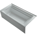 Kohler - Archer 72'' x 36'' alcove Heated BubbleMassageE air bath with Bask heated surface, left drain - Ice Grey