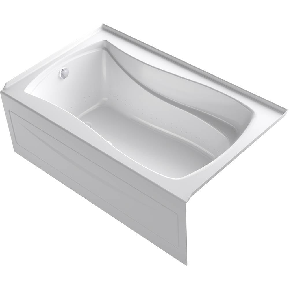 Kohler - Mariposa 60'' x 36'' alcove Heated BubbleMassageE air bath, left drain - White