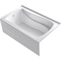 Kohler - Mariposa 60'' x 36'' alcove Heated BubbleMassageE air bath, left drain - White