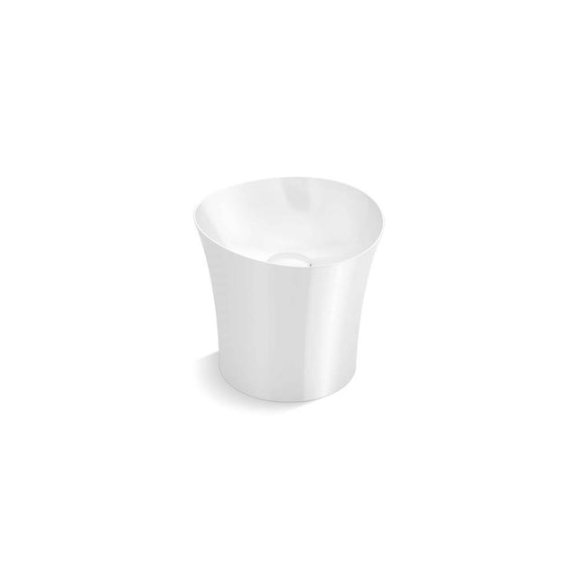 Kohler - VeilE 16'' round vessel bathroom sink or pedestal sink basin, no overflow - White