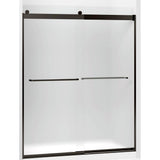 Kohler - Levity Sliding shower door, 74'' H x 44-5/8 - 47-5/8'' W, with 1/4'' thick Frosted glass - Anodized Dark Bronze