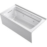 Kohler - Archer 60'' x 32'' alcove Heated BubbleMassageE air bath and whirlpool, left drain - White