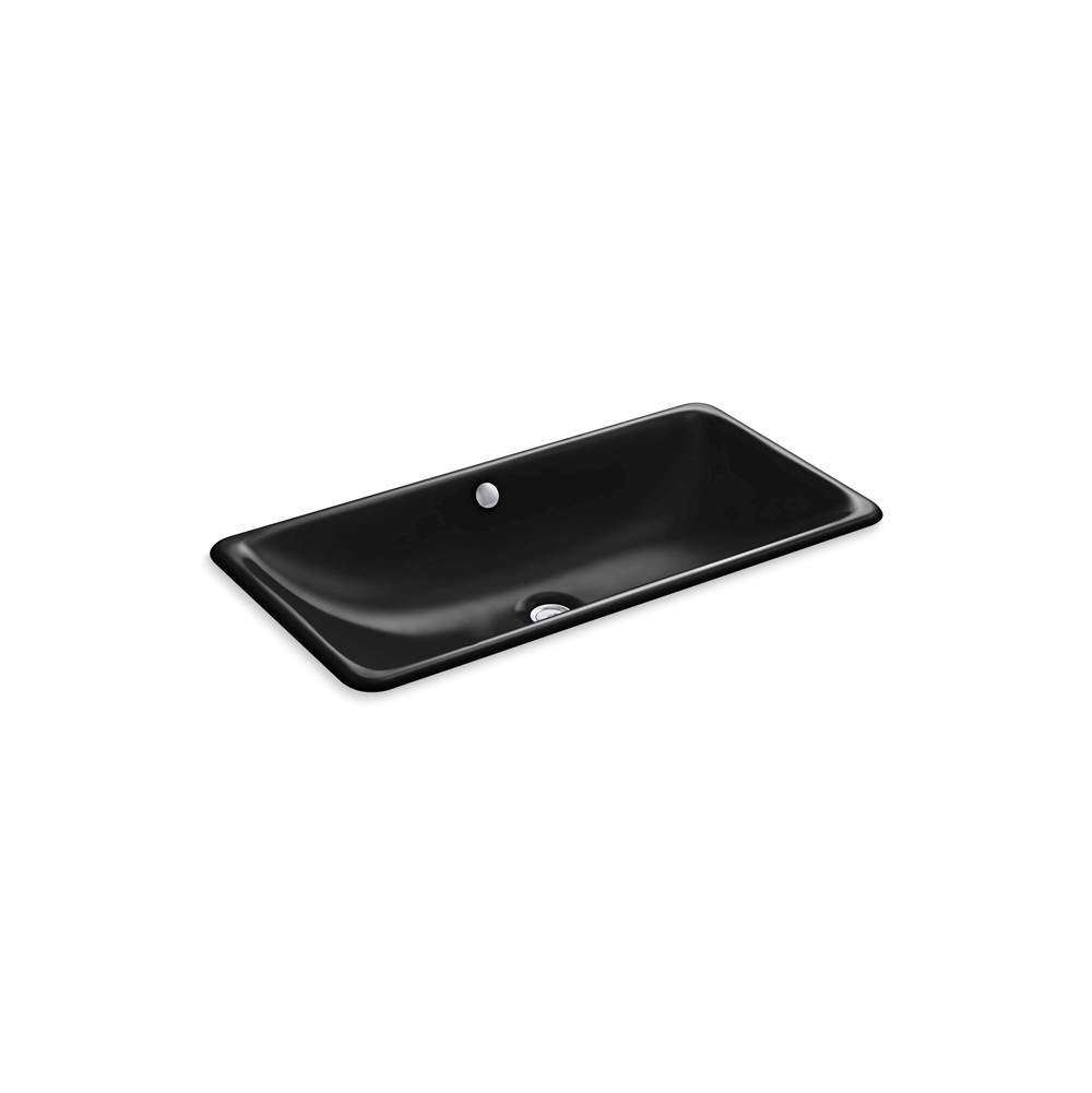 Kohler - Iron Plains 30'' rectangular drop-in/undermount bathroom sink - Black