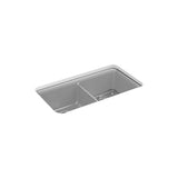 Kohler - Cairn 33-1/2'' undermount double-bowl kitchen sink - Matte Grey