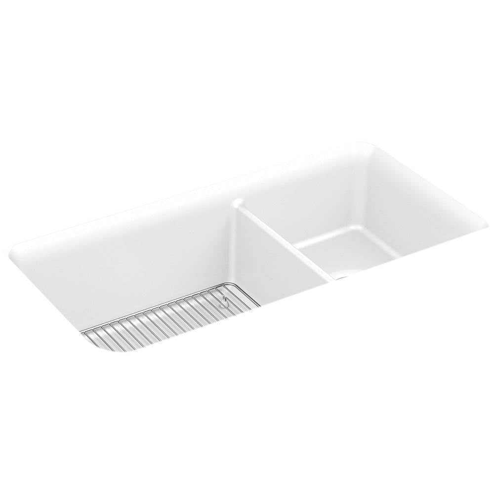 Kohler - Cairn 33-1/2'' undermount double-bowl kitchen sink - Matte White