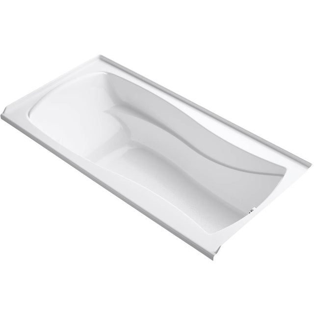 Kohler - Mariposa 72'' x 36'' alcove Heated BubbleMassageE air bath with Bask heated surface, right drain - White