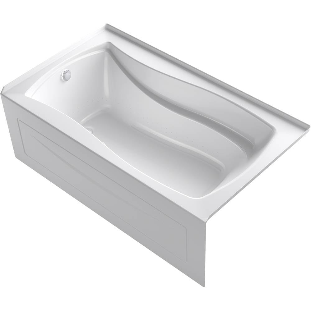 Kohler - Mariposa 66'' x 36'' drop-in/alcove Heated BubbleMassageE air bath, left drain - White