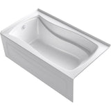 Kohler - Mariposa 66'' x 36'' drop-in/alcove Heated BubbleMassageE air bath, left drain - White